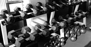 gym weight rack