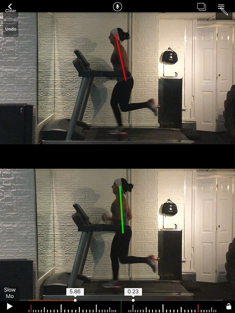 running posture comparison